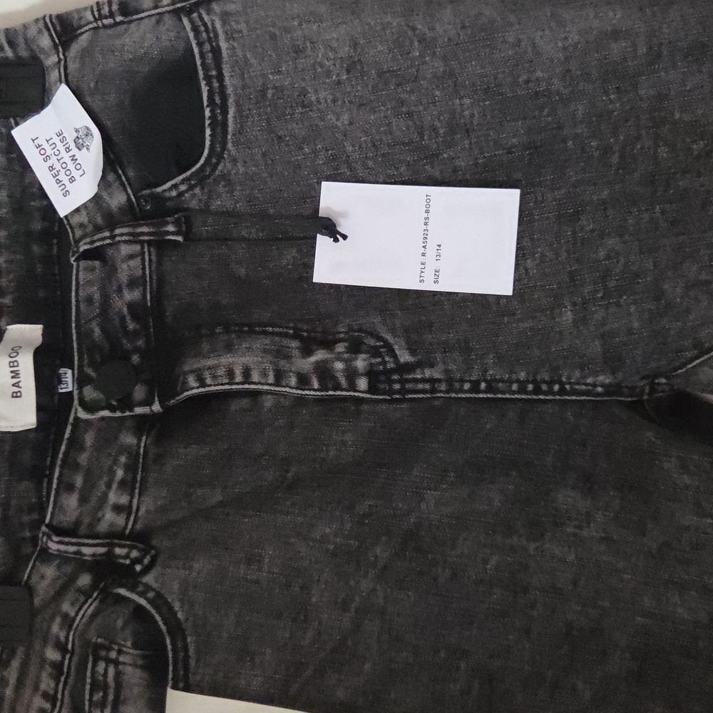 Low Rise Bootcut Gray/black Jeans